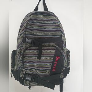 ⭐️Rising International Black Backpack with Geometric Pattern